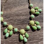 Vintage Multi Strand Women’s Necklace Green Round Boho Estate Gold Tone Necklace Photo 8