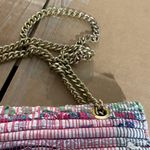 Rag Rug Bohemian Boho Fringe Handbag Purse Gold Chain Handle Multicolor Photo 4