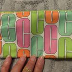 Clinique  Vibrant Orange and Pink Geometric Cosmetic Case Photo 0