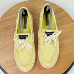 Sperry  Topsider‎ Sequin Jersey Knit Deck Boat Shoes Loafers Yellow 8 Photo 3