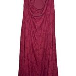 Lulus Garden of Romance Floral Burnout Strapless Maxi Dress XXL Burgundy New Photo 11
