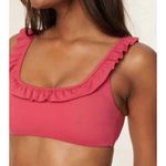 ANDIE Swim The Hydra Ruffle Bikini Top Rosette Pink Size Large NEW with Tags! Photo 1