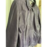 Alfani  Genuine Leather Women Full Zip Purple Jacket Sz L Photo 4
