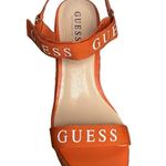 Guess Women Orange Spell Out Logo Ankle Strap Espadrille Sandal Shoe Photo 3