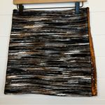 SABINE Stylish Striped Mini Women's Skirt Soft Sequins Boho Western Chic Black Photo 4