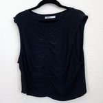 ZARA  Black Ruched Crop Top  Photo 5