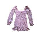 Likely NEW  Lyssa Pink Ruffled Floral Print Puff Sleeve Notch Mini Dress‎ Size 2 Photo 7