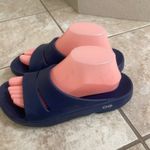 Oofos Ooahh Navy Recovery Slide Sandals Women's M7/W9 EU 40 Comfort Slip On Blue Size 9 Photo 1