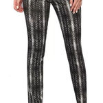 joe's jeans NWT  Mid-Rise Skinny Jet Black Snakeskin Print Ankle Jeans, 30 Photo 0