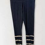 Tasc Performance Leggings Womens Large Blue Dip Dye Organic Cotton Bamboo Photo 0