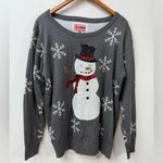 Tipsy Elves  Gray Snowflake Snowman Sweater size L Photo 1