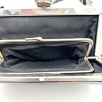 Vintage Black Leather Frame Evening Bag Clutch Purse Silver Hardware 5.5x8.5 Photo 9