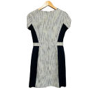 J.Crew  Tweed Color Block Sheath Tan and Black‎ Dress Size 4 Photo 1