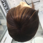 Human hair with bangs brown mix earth tones New Photo 3