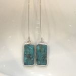 Silpada  OASIS Sterling Silver 925 Turquoise Drop Earrings NIB HTF Photo 9
