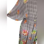 World Market Kaftan Dress Size S/M Colorful Floral V Photo 4