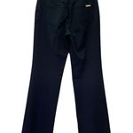 St. John Sport Pants Size 2 Black Stretch Cotton Straight Leg Gold Button VTG Photo 2