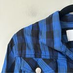 Foxcroft  | Women's Tina Buffalo Crinkle Check Jacket Blue and Black Size 12P Photo 2