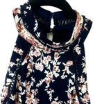 B Darlin B. Darlin for and glare blue with flower print mockneck dress size 11/12 Photo 4