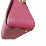 Michael Kors Laila Satchel Bag Small Mulberry MK Logo Print Adjustable Strap Photo 10