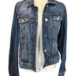 Denim‎ Jacket Womens Blue Jean Classic Casual Layering Essential Staple Size M Photo 0