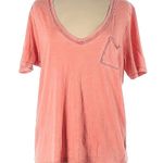 Gap  Pima Cotton Pink/Orange V-Neck Pocket Tee Size Large Photo 0