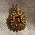 ROMAN Signed Vintage dark Costume Rhinestone Pendant for Necklace, sli Black Photo 1