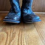 Laredo  Spellbound‎ Leather Boots Brown Square Toe Women 9M Western 5660 Cut-out Photo 3