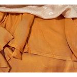 Follow The Sun V-Neck Strapless Mini Skirt Orange Floral Size S Small Photo 5