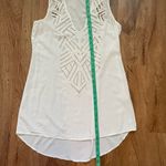Solitaire  white tank swim shirt  Sz M Photo 2