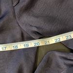 HYFVE  Women's Long Sleeve Top Blouse Button Ruffle Peplum‎ Hem Navy Blue Small Photo 6