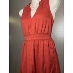 Old Navy Dress Womens XS Red Sleeveless V Neck Midi High Low Hem Cotton Summer Photo 4