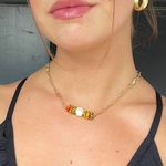 Free People South African artisan gold beaded necklace Can be worn as 2 bracelets or a necklace Photo 0