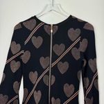 Ted Baker  Uzeniaa Glitter Heart Knit Swing Dress Black Rose Gold Metallic 0 Photo 11