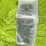 J.Crew Neon Lime Green Cable Knit Crew Neck Sweater Medium Photo 4