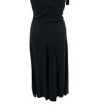 Aritzia Wilfred Tie Shoulder Sleeve Black Midi Dress Sleeveless Slip Size Small Photo 10