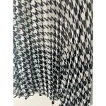 Vince Camuto Houndstooth Pleated Midi Skirt Black White Women's Size M Photo 5