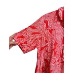 Chico's  women's Linen Paisley popover Collared Shirt Dress orange White 3 Photo 2