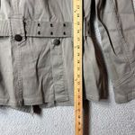 Last Kiss Jacket Womens Juniors Large Khaki Green Button Up Belted Jacket NEW Photo 5