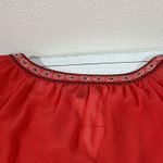 Sanctuary  Burnt Orange Sheer Long  Sleeve Shirt Size  Medium Photo 13