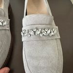 Vionic Avvy Loafer Light Grey Suede Shoes Slip On Rhinestones Photo 9