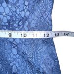 ASOS NWOT  Design Blue Lace Plunge Midi Lace Up Back Dress US 4 Photo 7