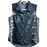 Blu Pepper  Women's Sleeveless Buttoned Down Top Photo 0