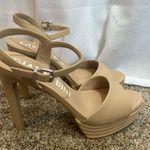 Gianni Bini Ophyliah Leather Ankle Strap Stiletto Platform Dress Sandals EUC 9.5 Photo 2