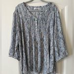 Rose + Olive Floral Quarter Sleeve Blouse Photo 0