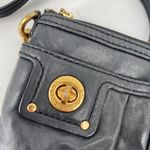 Marc Jacobs Black Leather Turnlock Double Front Pocket Crossbody Purse Photo 4