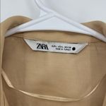ZARA  Womwen Tan Short Sleeve Shirt Photo 1