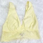 Free People  Teagan Lace Trim Bralette Daybreak Yellow Women's Size Small Photo 1