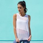 Lorna Jane 'No. 1 Tank' Slub Knit Top, White, M Photo 3