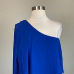 Laundry by Shelli Segal Colorful One Shoulder Chiffon Long Evening Gown Blue Size 2 Laundry Formal Dress Photo 6